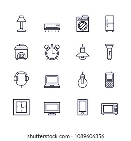 Line style vector of home appliances icons