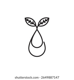 Line style vector icon representing 100 pure, perfect for eco and recycling themes.