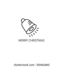 Line style vector illustration. Winter holiday decorative element for your design.