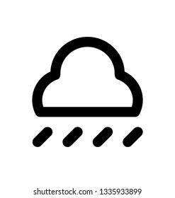 Line style vector of rainy weather 