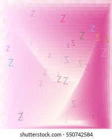 line with stylish power, impartial Z Alphabet vector background around picture