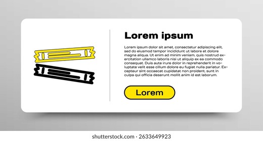 Icono de los paquetes del palillo del azúcar de la línea aislado en el fondo blanco. Paquete individual en blanco para productos alimenticios a granel como café, sal, especias. Concepto de contorno colorido. Vector