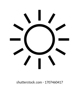 line Sun Icon for Brightness