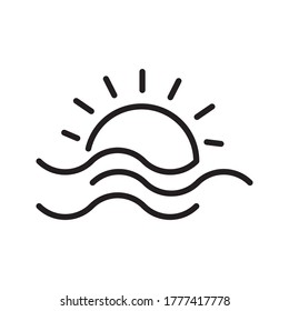 line Sun Icon for Brightness