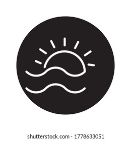 line Sun Icon for Brightness