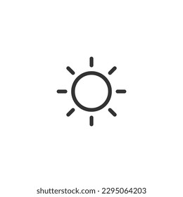 line Sun Icon for Brightness