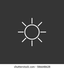 Line sun  icon illustration isolated vector sign symbol