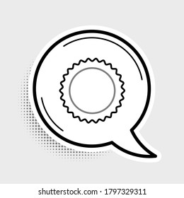 Line Sun icon isolated on grey background. Summer symbol. Good sunny day. Colorful outline concept. Vector