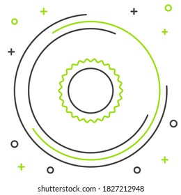 Line Sun icon isolated on white background. Summer symbol. Good sunny day. Colorful outline concept. Vector