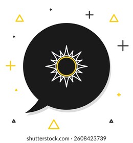 Line Sun icon isolated on white background. Colorful outline concept. Vector