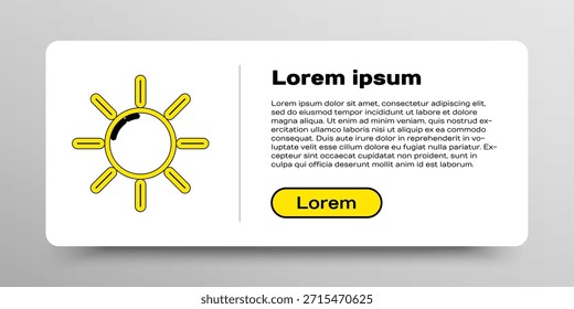 Line Sun icon isolated on white background. Colorful outline concept. Vector