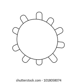 line sun light weather with ray design