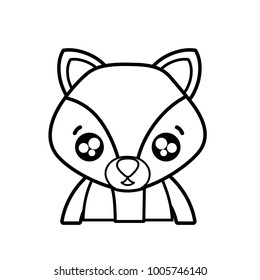 line surprised fox adorable wild animal