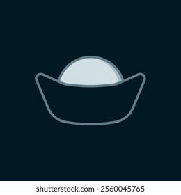 Line Sushi icon isolated on black background. Traditional Japanese food. Flat filled outline style with shadow. Vector