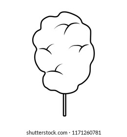 line sweet fluffy candy floss snack