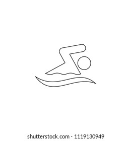Line swimming Icon