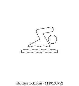 Line swimming Icon