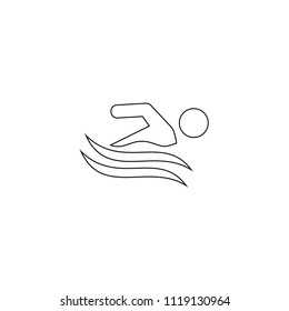 Line swimming Icon