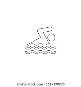 Line swimming Icon