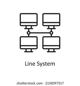 Line System vector outline Icon Design illustration. Data Analytic Symbol on White background EPS 10 File