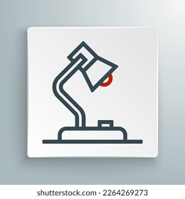 Line Table lamp icon isolated on white background. Colorful outline concept. Vector