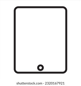 Line tablet icon vector, device icon vector ,Tablet icon isolated. 