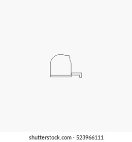 line tape measure icon