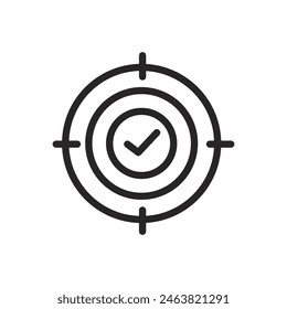 line target icon, business target icon or achievement plan