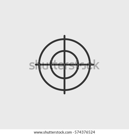 Line target  icon illustration isolated vector sign symbol