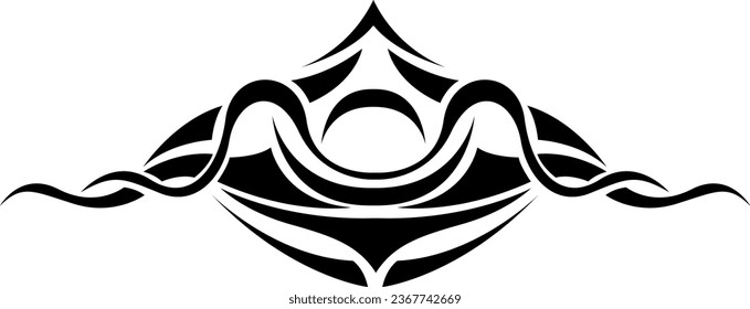 Tatuaje de línea, ilustración de tatuaje, vector sobre un fondo blanco.