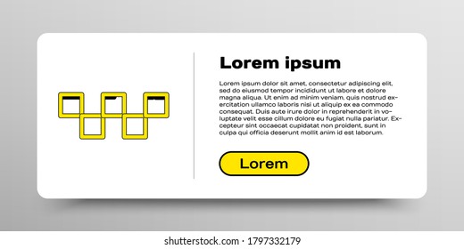Line Taxi car roof icon isolated on white background. Colorful outline concept. Vector
