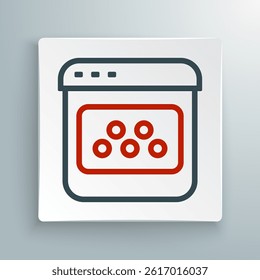 Line Taxi mobile app icon isolated on white background. Mobile application taxi. Colorful outline concept. Vector