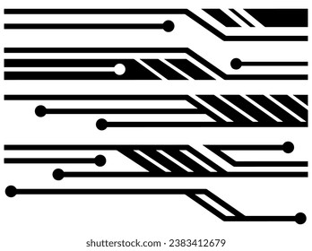 Illustration zur futuristischen Technologie der Linie Tech