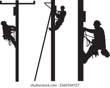 Paquete de gráficos del vector de silicona de técnico de línea