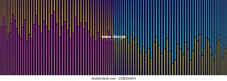 Line technology background. Stripe wave pattern design