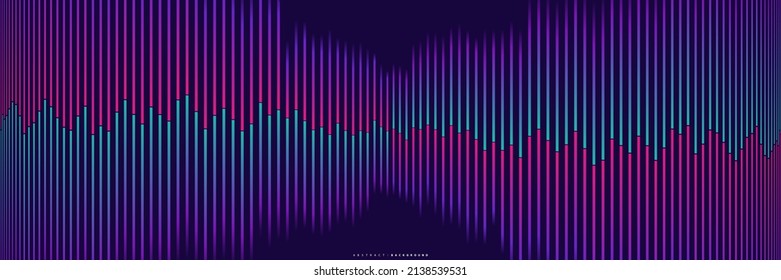 Line technology background. Stripe wave pattern design