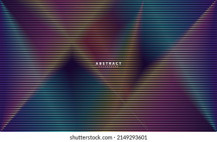 Line technology background. Stripe wave pattern design