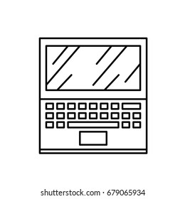 line technology laptop to social information connect