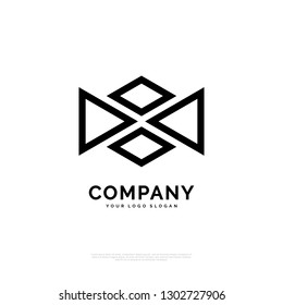 line Technology - Logo template real estate, apartment, condo, house, rental, business. brand, branding, logotype, company, corporate, identity. Clean, modern and elegant style design - Vector