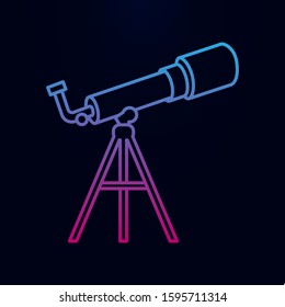 Line telescope nolan icon. Simple thin line, outline vector of sciense icons for ui and ux, website or mobile application