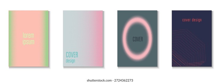 Conjunto de Plantilla de línea. Círculos De Color En Memphis Layout. Marco Lineal Con Diseño Geométrico. Volante de la fiesta. Afiche de libro minimalista. Cubierta de punto geométrica. Plantilla de línea de moda