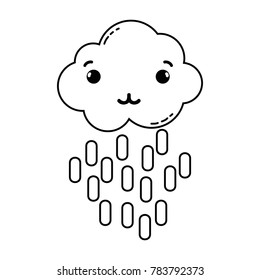line tender cloud kawaii with lines rainbow