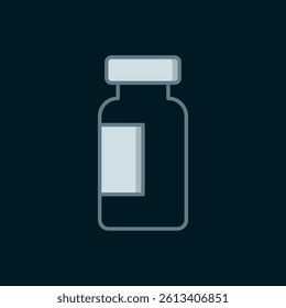 Line Test tube and flask chemical laboratory test icon isolated on black background. Laboratory glassware sign. Flat filled outline style with shadow. Vector