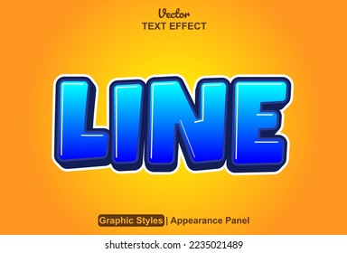 line text effect with graphic style and editable.