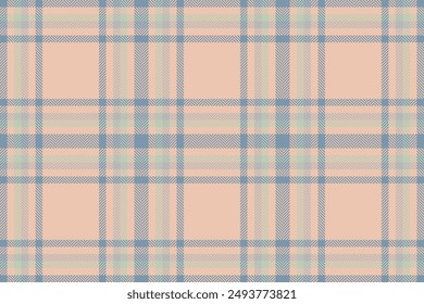 Line textile vector seamless, pajamas texture pattern tartan. Tissue plaid check background fabric in pastel and light colors palette.