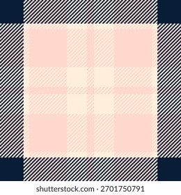 Fundo de verificação de textura de linha, vetor de tartan têxtil bonito. Pinte o padrão de tecido xadrez sem emenda na paleta de cores brancas antigas e claras.