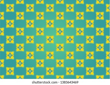 Line Thai art design modren style pattern design colorful