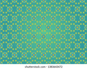 Line Thai art design modren style pattern design colorful