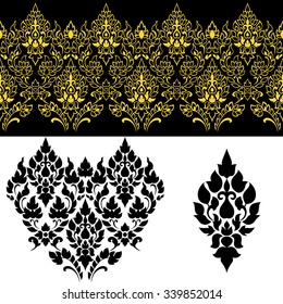 Line Thai art design , Vector illustration