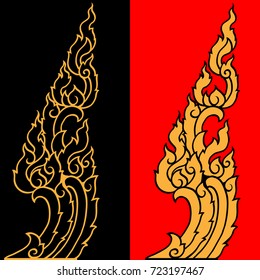 Line Thai art design , Vector illustration